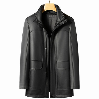 Genuine Leather & Mink Fur Coat