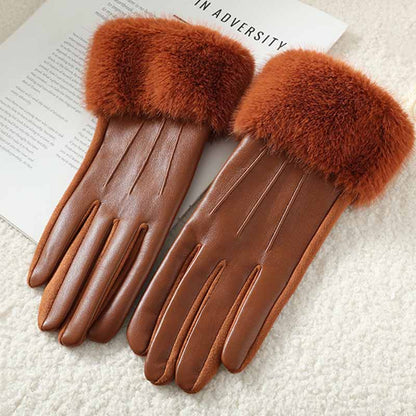 Ruby Fur Gloves