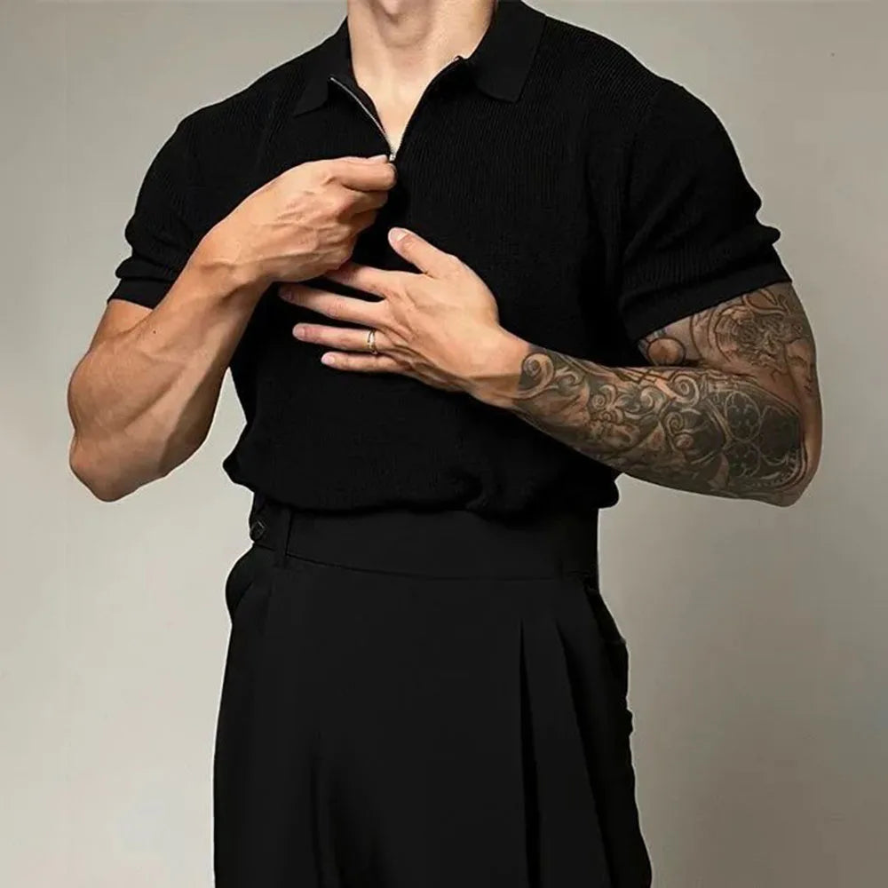 Contour Zip-Up Polo