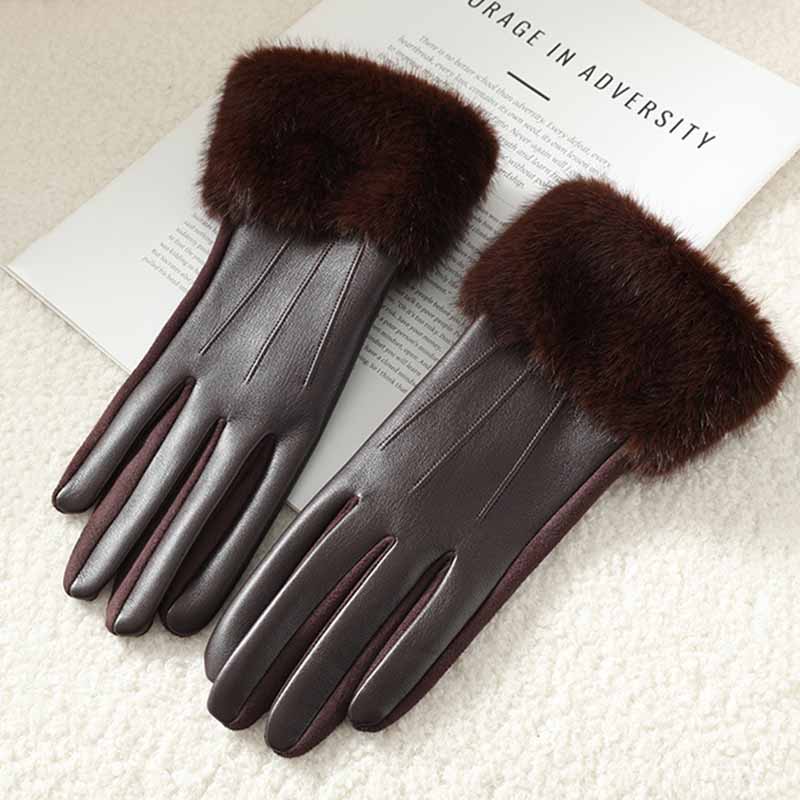 Ruby Fur Gloves