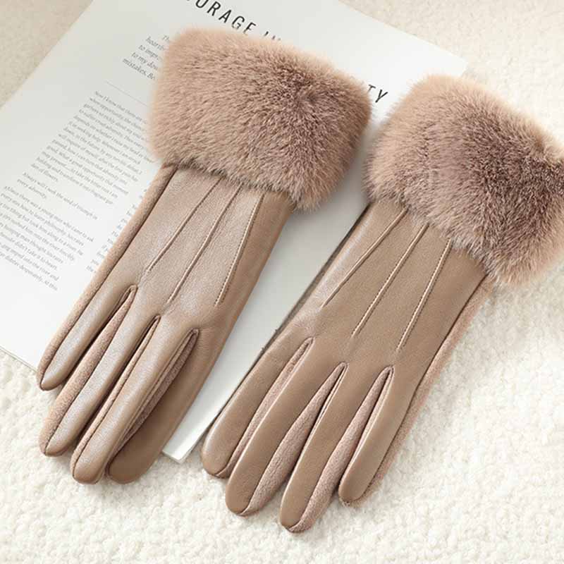 Ruby Fur Gloves