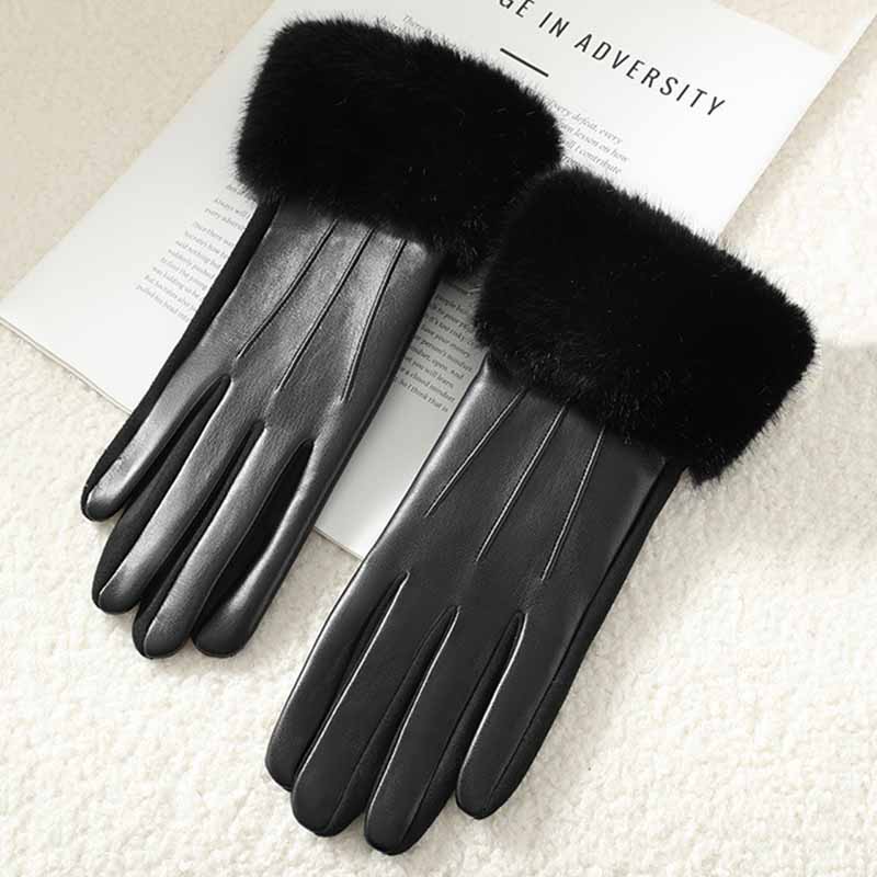 Ruby Fur Gloves