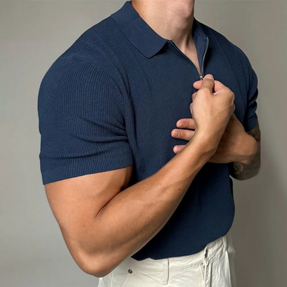 Contour Zip-Up Polo