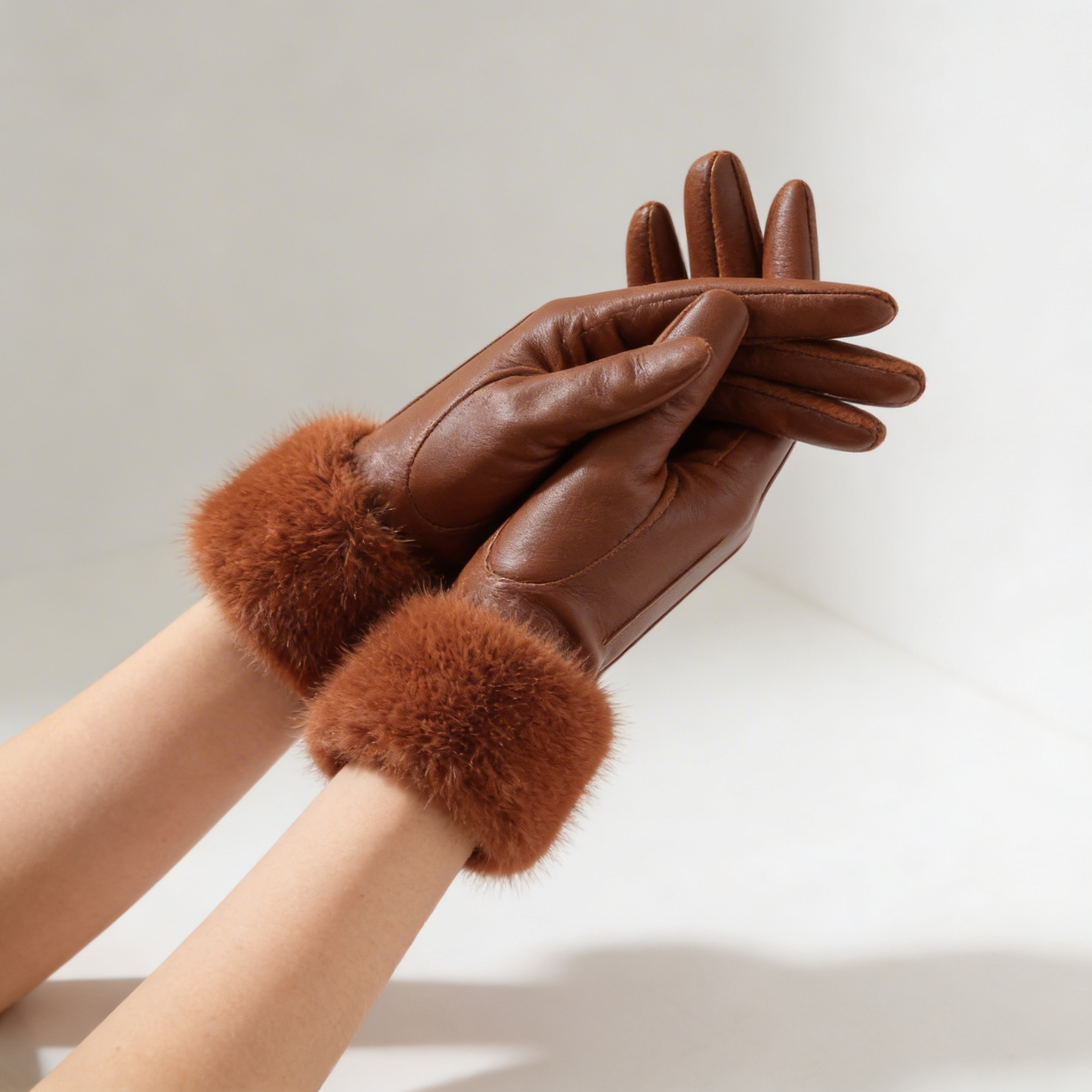 Ruby Fur Gloves